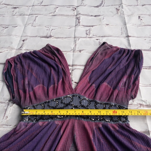 FREE PEOPLE Women's Small 100% Modal Purple/Pink Gray Top with Waist Detail - Picture 15 of 15